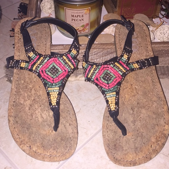 colorful womens sandals